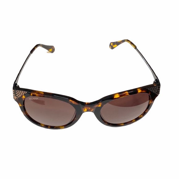 new Balmain ☀︎︎ Cat Eye Sunglasses ☀︎︎ Tortoise Shell Print ☀︎ Brown Lenses ☀︎ - Picture 7 of 16